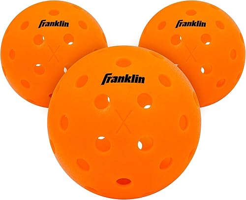 Franklin Sports Pelotas de pickleball para exteriores, bolas de pickleball X-40, aprobadas por Estados Unidos (USAPA), bola oficial del US Open Ball