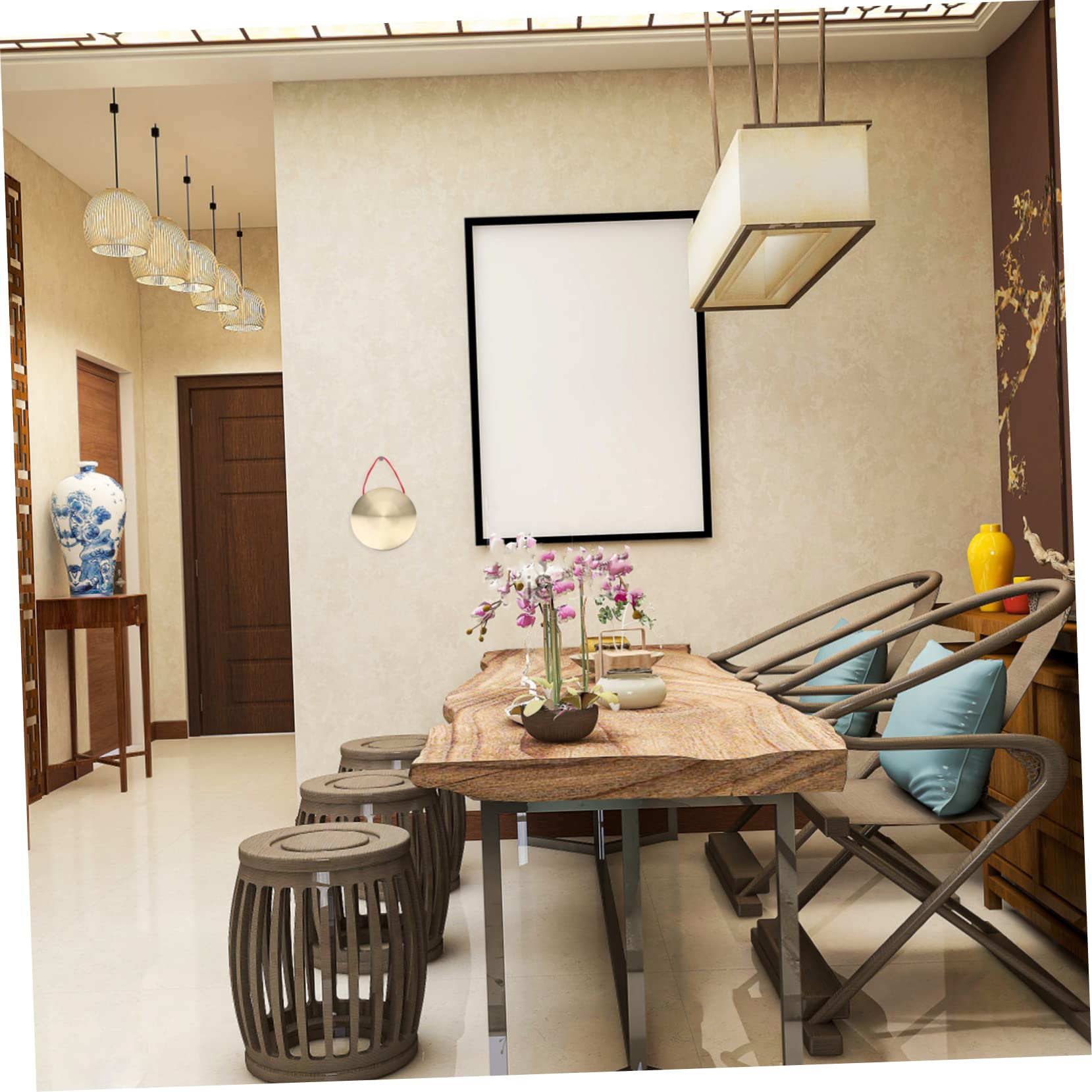 BESPORTBLE Opera Gong Hand Gong Brass Percussion Instrument Wooden Mallet for Boys and Girls