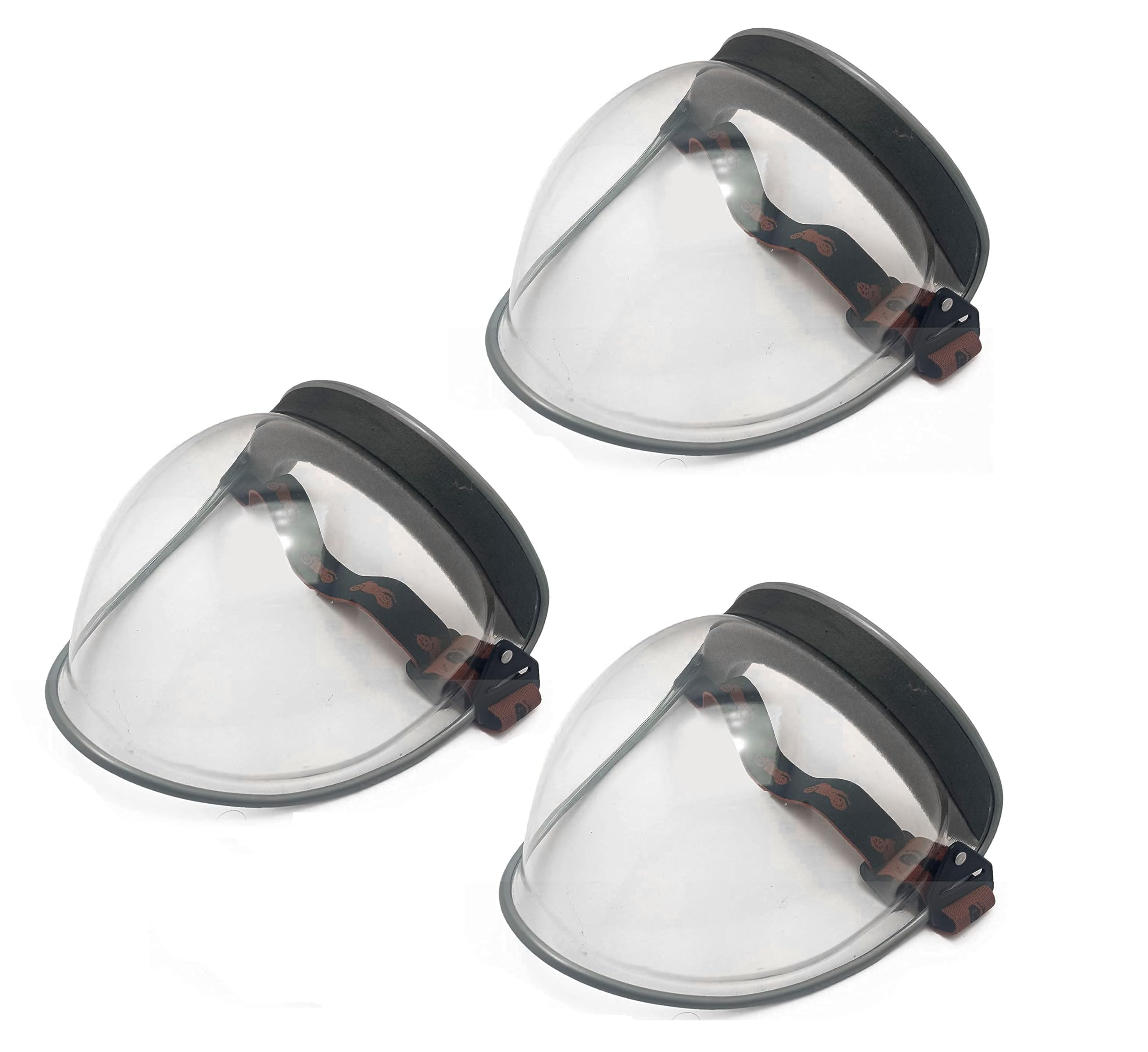 KAELAN 3Pcs Bubble Face Shield Visor Safety Coverage Full Face Protector Clear Visibility for men women (White Transparent, 1)-image-41
