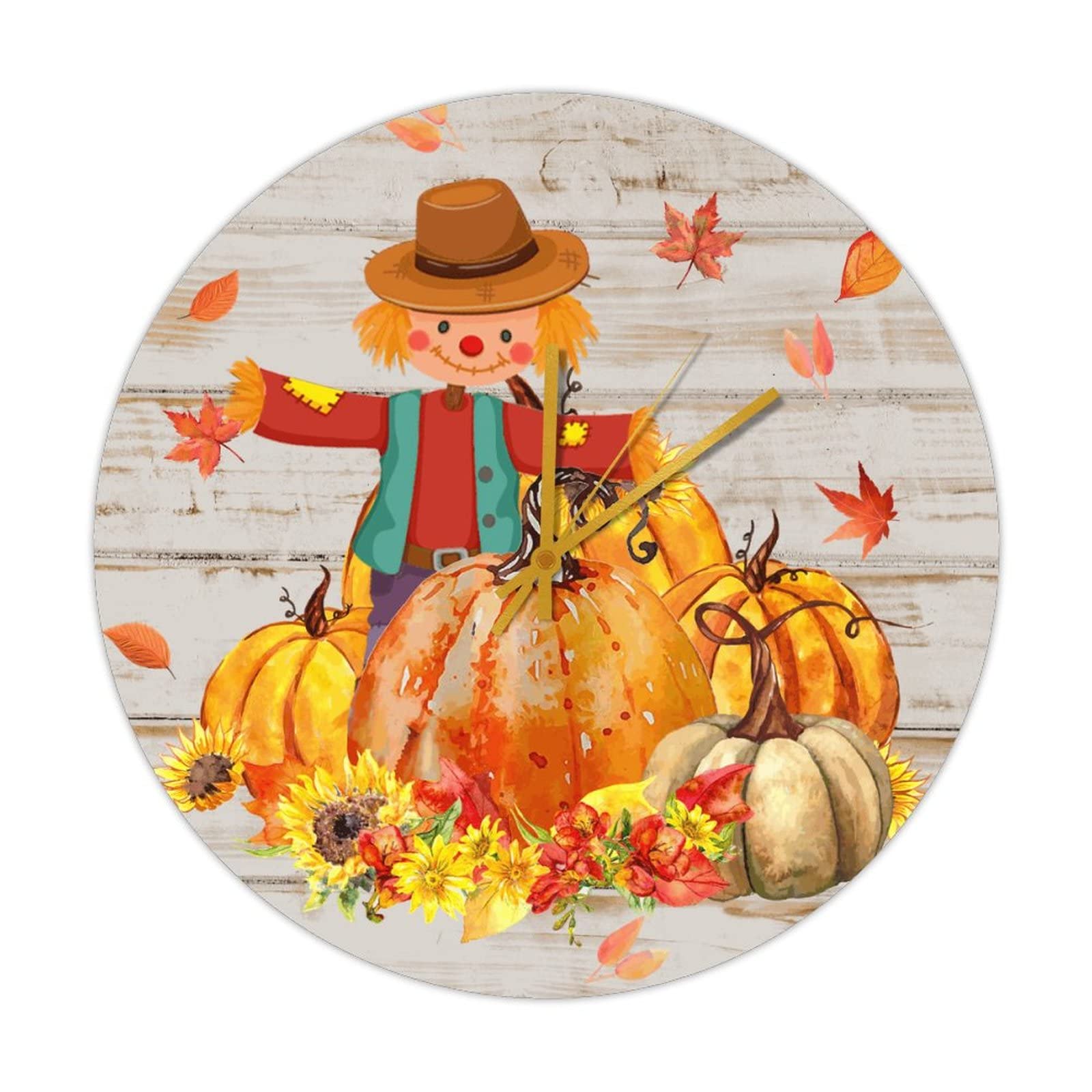 Horloge en bois citrouilles d'automne : cadeau de Thanksgiving idéal