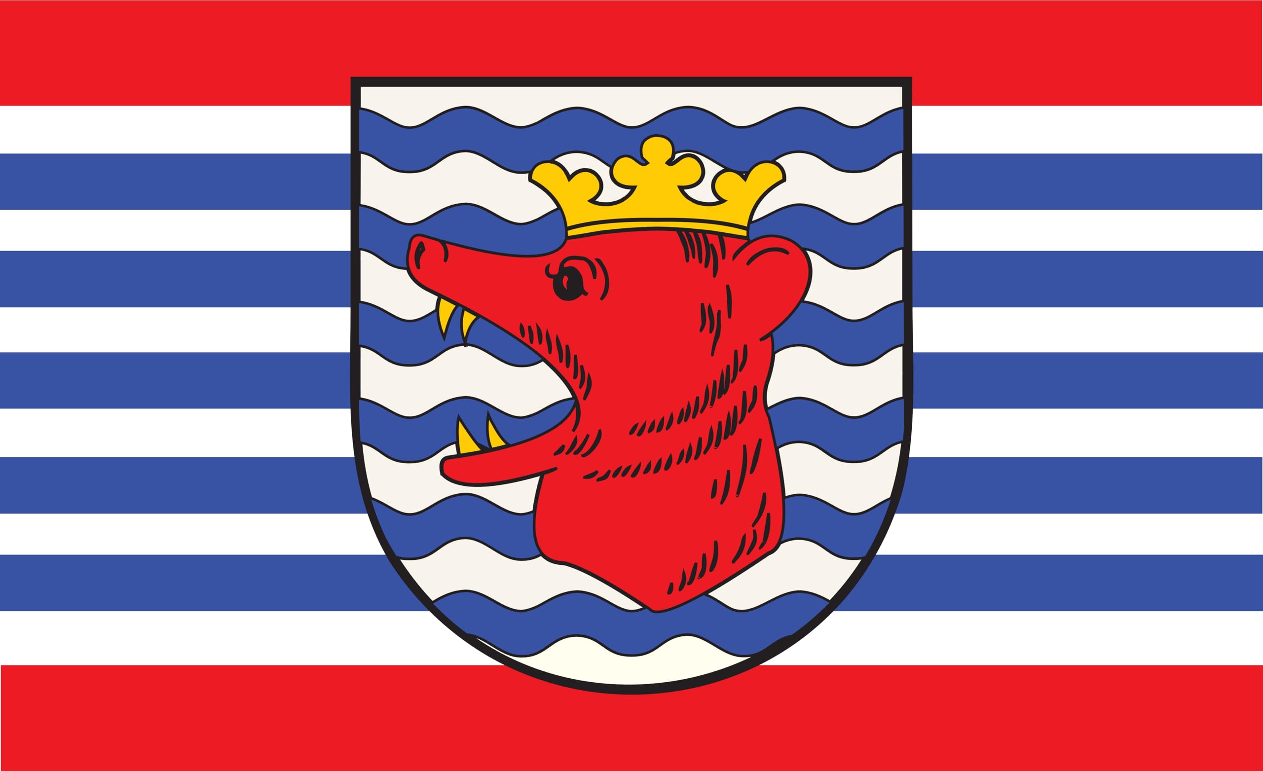 Drapeau marin Schleswig-Holstein pour décorer votre jardin et mât