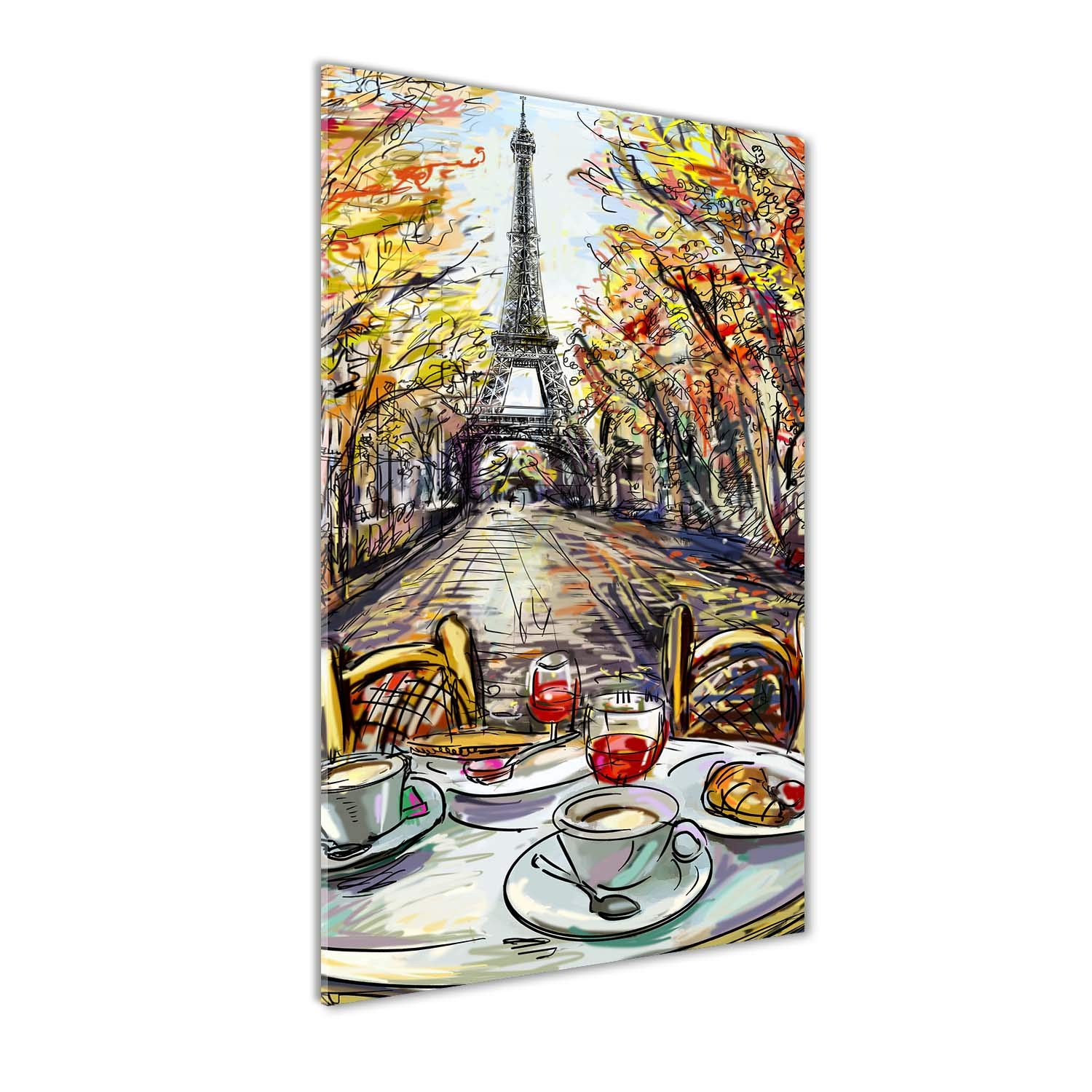 Image sur verre 60x120 Paris jaune pour égayer un salon sombre et moderniser une cuisine