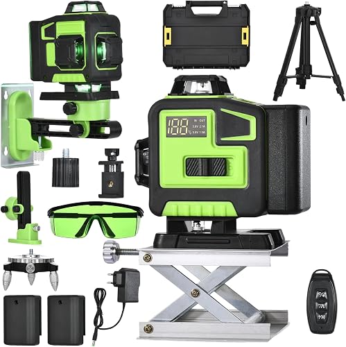 Niveau Laser Autonivelant 360° X 4, Lazer Niveaux Chantier 4d 16 