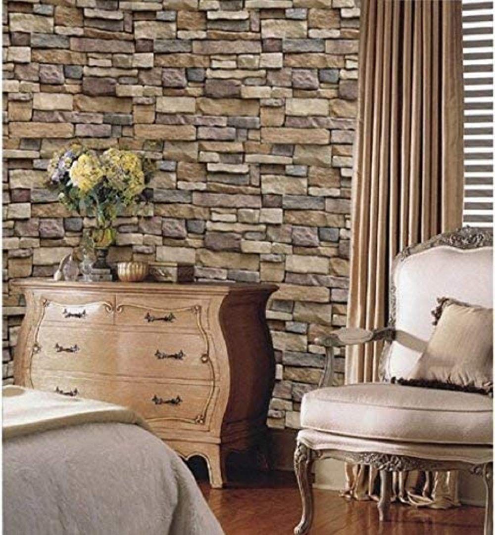 Wallgenics Self-Adhesive Waterproof Brick Wallpaper for Wall, Vinyl Brown Brick Wall Paper Roll for Bedroom Living Room Walls Covering (Brown, 330 x 45 cm) (B08BNK2QFN) Amazon Price History, Amazon Price Tracker