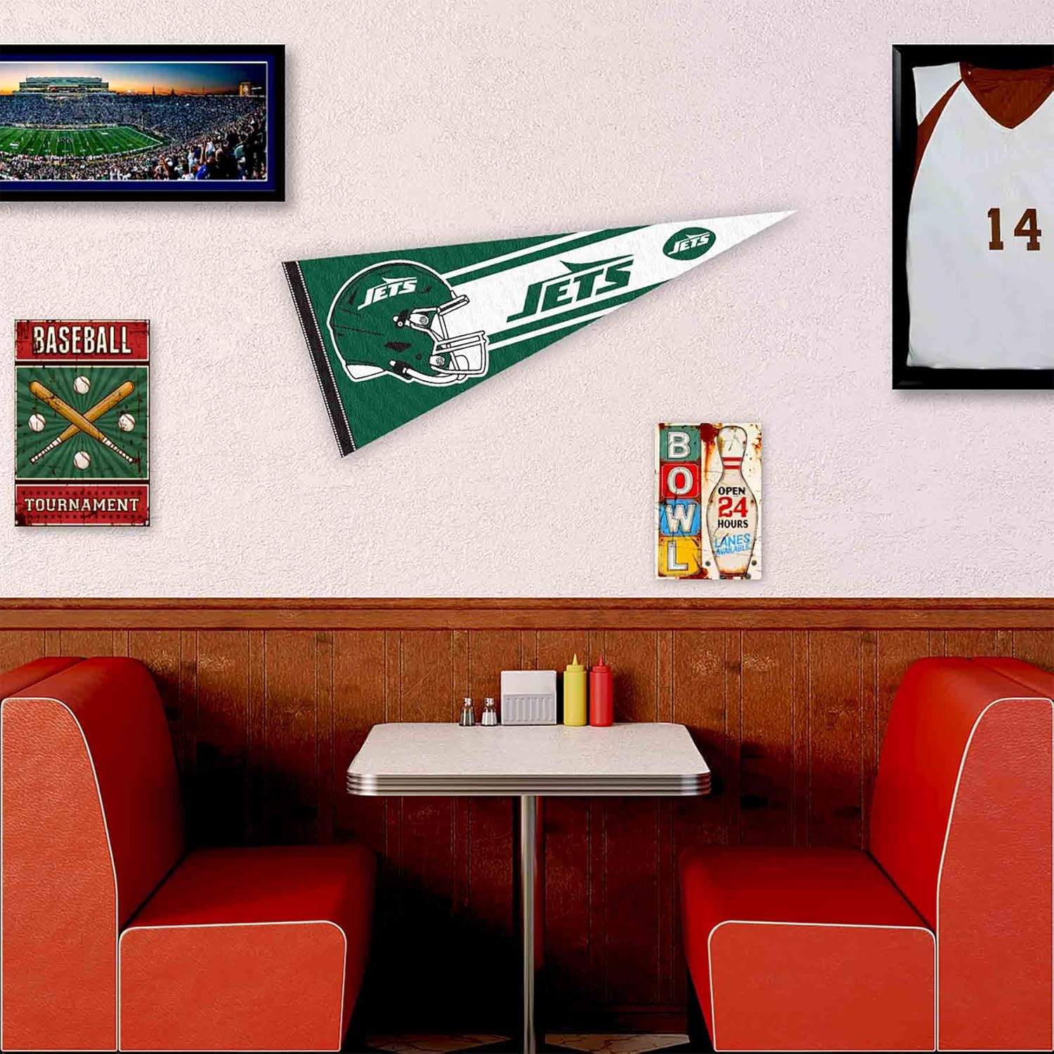 New York Jets Helmet Pennant Banner Flag - Image 3