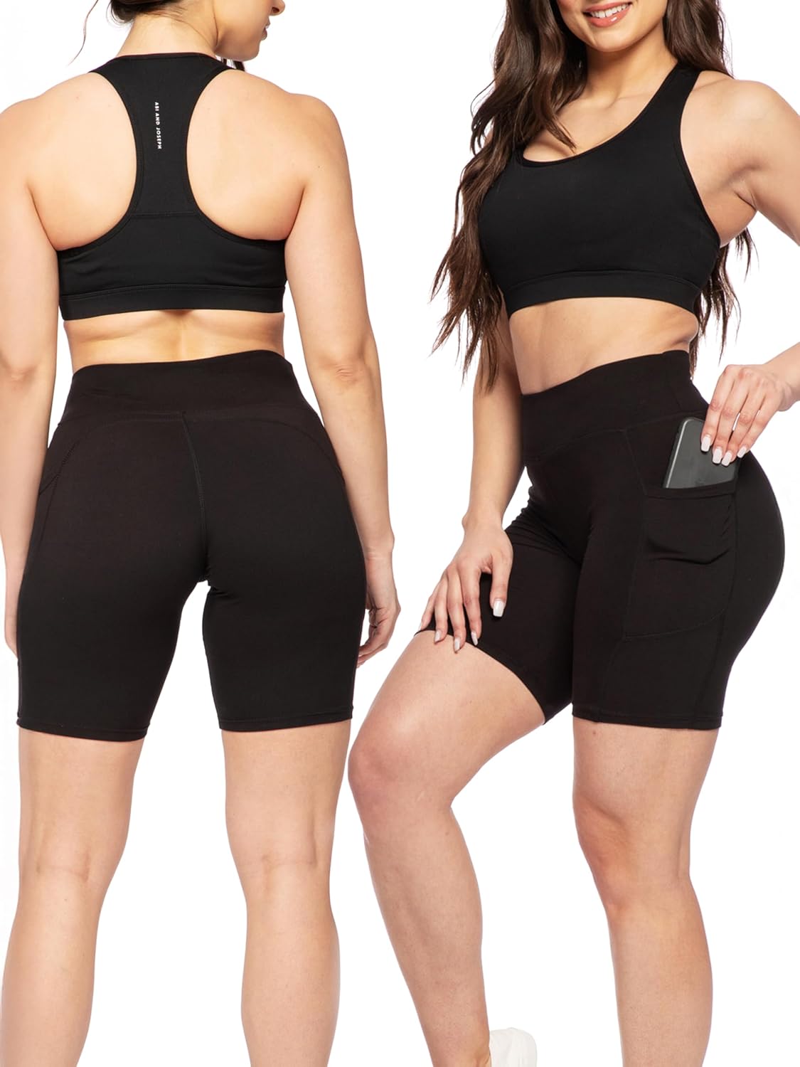 SATINA High Waisted Leggings for Women - Capri and Full Length Yoga Pants - Buttery Soft Workout Leggings with Tummy Control