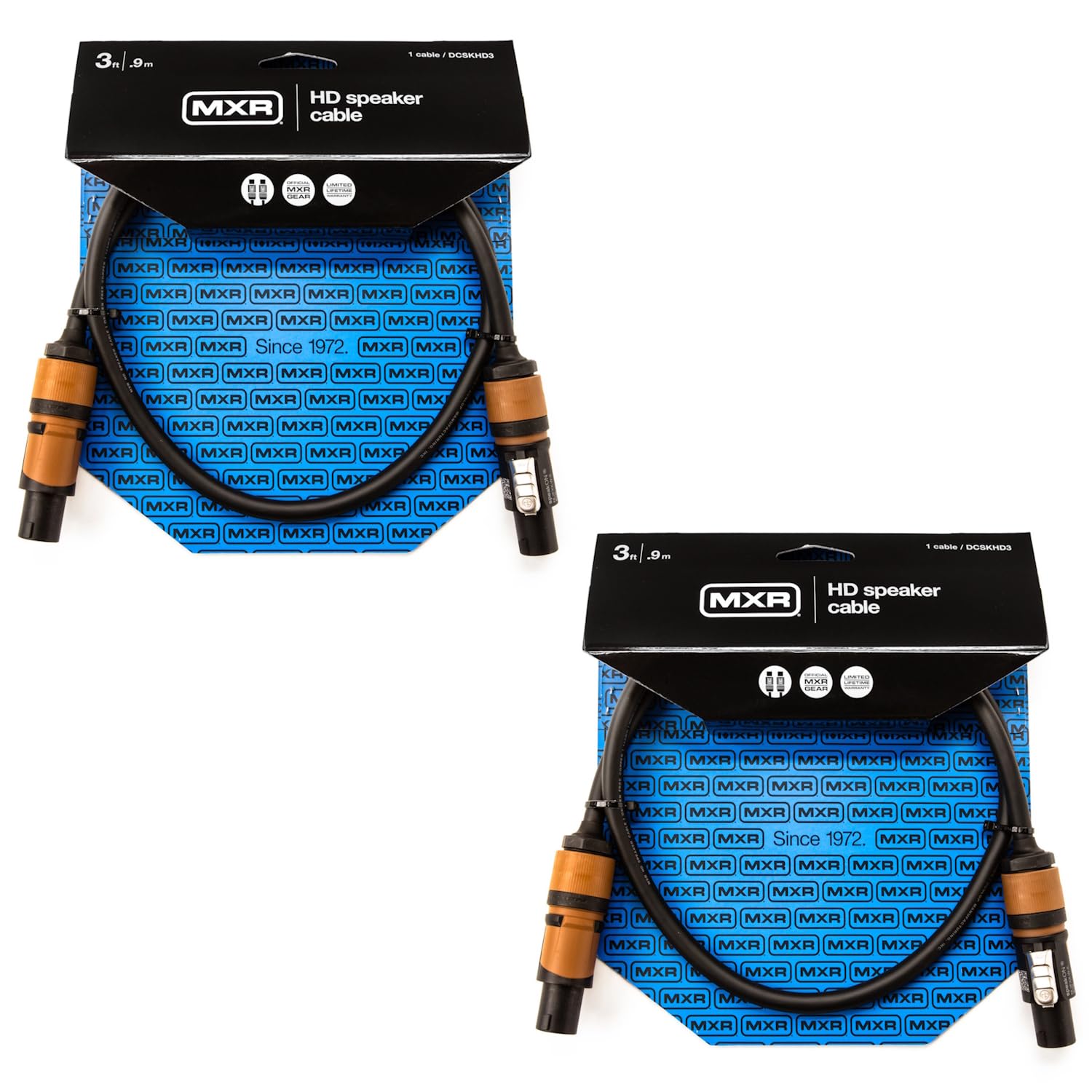Briskdrop MXR DCSKHD3 Speakon HD Speaker Cable - 3 Feet (2 Pack)