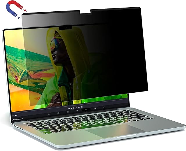 Magnetic Macbook Pro 16 inch Screen Protector 2021, Macbook Pro Privacy Screen 16 Compatible with New Macbook Pro 16.2 inch 2021 M1 Pro/M1 Max (A2485),Anti-Spy/Bubble Free/Anti Fingerprint/Removable