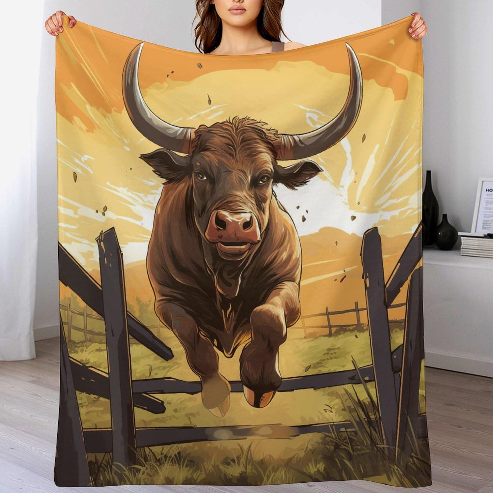Plaid polaire vache pour vos soirées cocooning et voyages en voiture