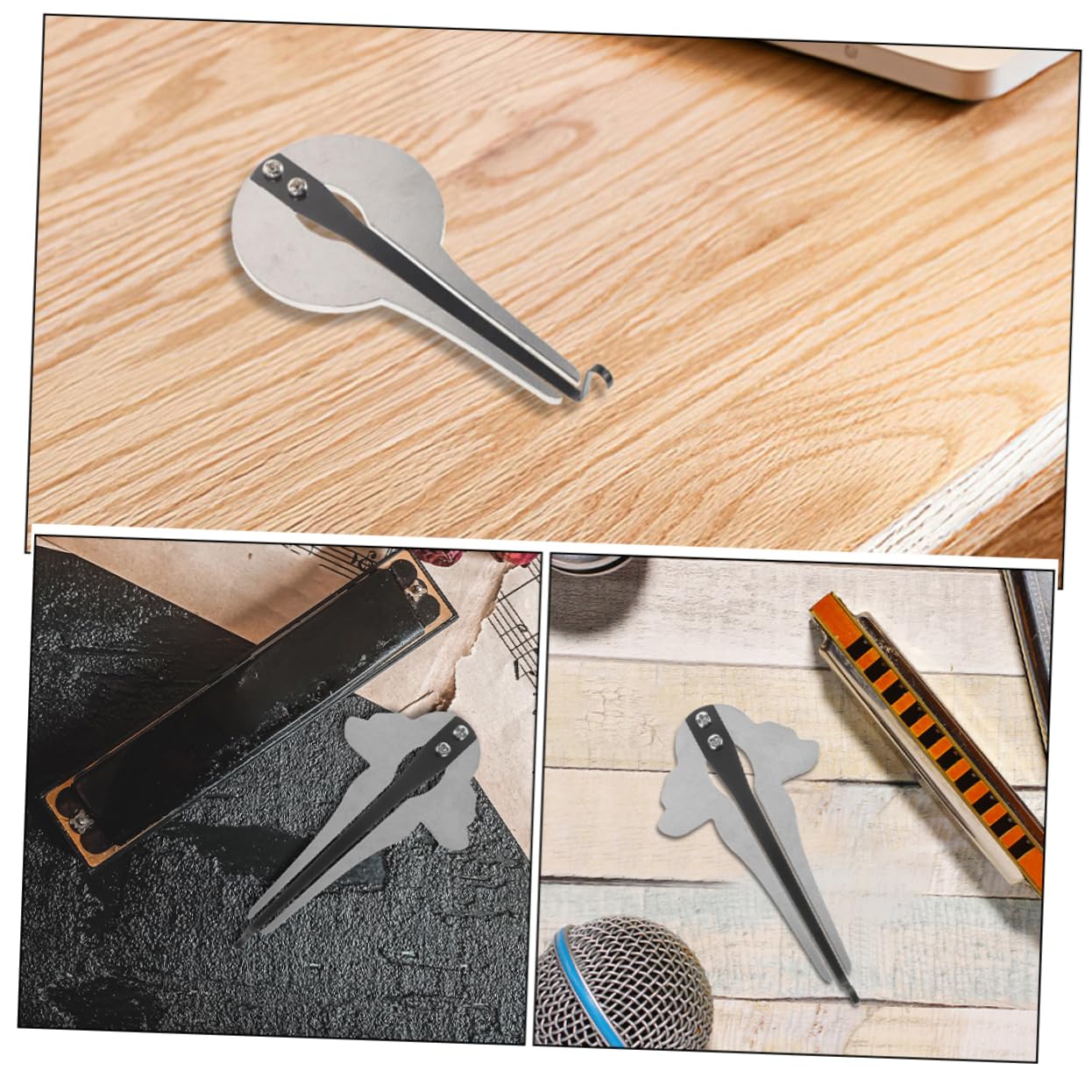 Arpa a Bocca in Metallo Argento, Strumento Etnico Rotondo | Viaggio e Composizione Moderna, Design Adatto ai Principianti, per Amatori e Appassionati di Musica