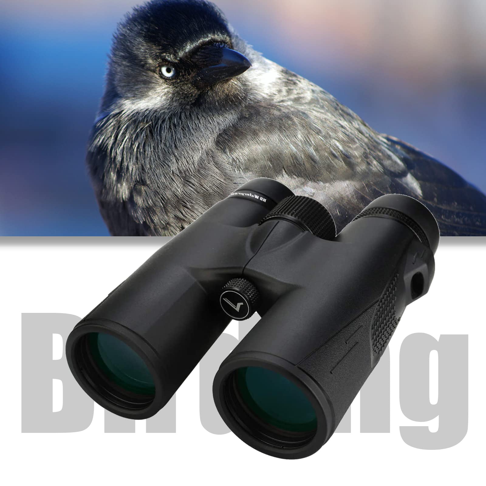 Svbony SV47 Binocolo 8x42, HD Impermeabile Binocolo Adulti Potente, Lente FMC Prisma Bak-4 Binoculars Borsa Morbida per Bird Watching