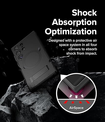 Miniatura 8 de Ringke Todos [Compatible con Magsafe] Funda protectora 5G diseñada para Samsung Galaxy S24 Ultra con soporte, potente cubierta magnética con