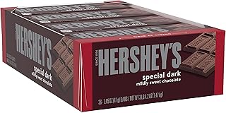 HERSHEY'S SPECIAL DARK Mildly Sweet Chocolate Candy, Individually Wrapped, 1.45 oz Bars (36 Ct.)