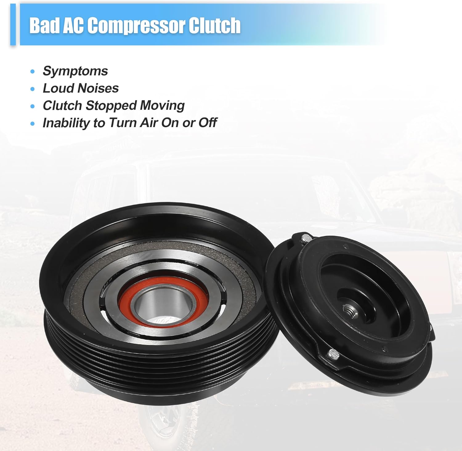 X AUTOHAUX 1 Set AC Compressor Clutch Replacement for Jeep Commander 8Cyl 5.7L 2006-2009