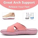 KuaiLu Womens Fashion Orthotic Slides Arch Support Slip On Walking Sandals, Pink, 8.5 gallery image