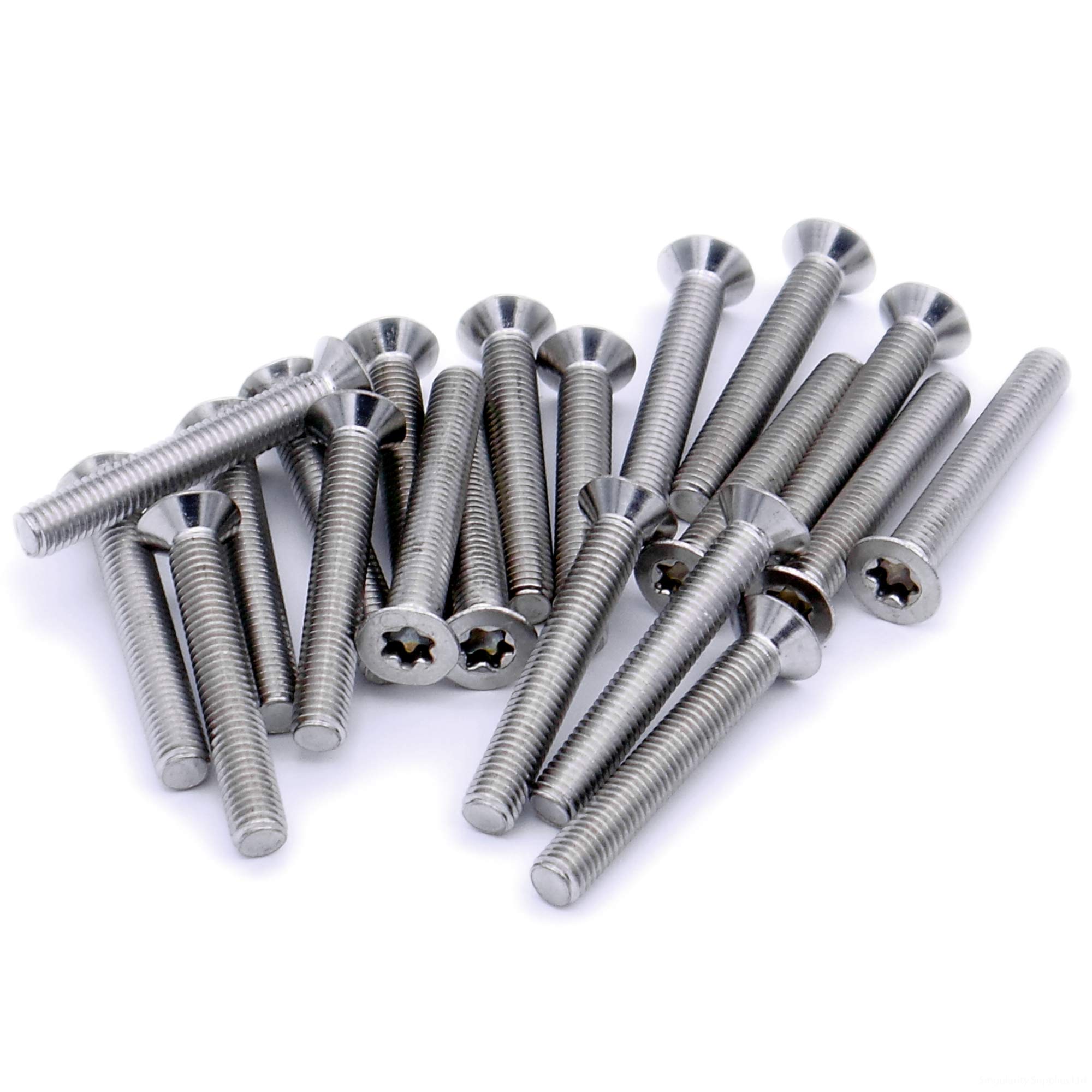 Singularity Supplies Silver M4 (4Mm X 30Mm) Tx Socket Countersunk Machine Screw (Bolt) - Stainless Steel (A2) (Pack Of 20)