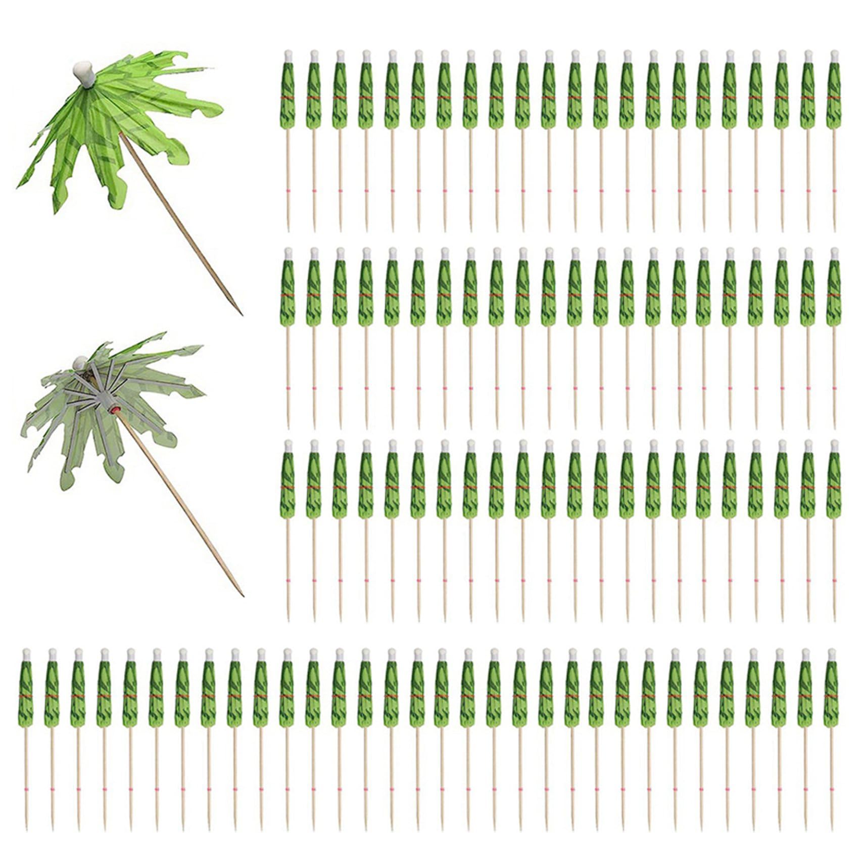Hndhbfgrt 200Pcs Umbrellas for Drinks, Coconut Palm Tree Umbrella Toothpicks, Tropical Umbrella Decorations for Cupcake