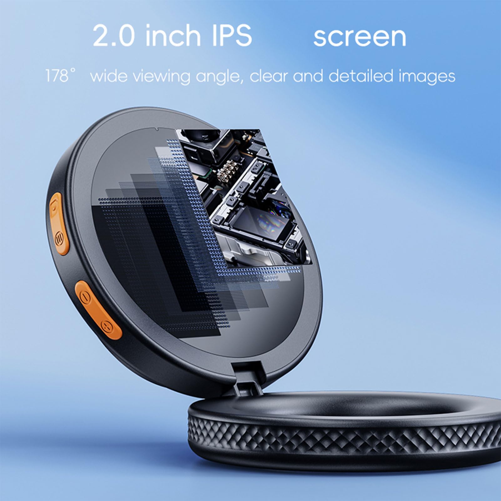 Luocute 500-fache Lupe mit Licht, Tragbare Tragbare USB-Digitalmikroskop-Makrokamera mit IPS-Bildschirm und 3-Stufen-LED-Licht für Erwachsene, ältere Menschen
