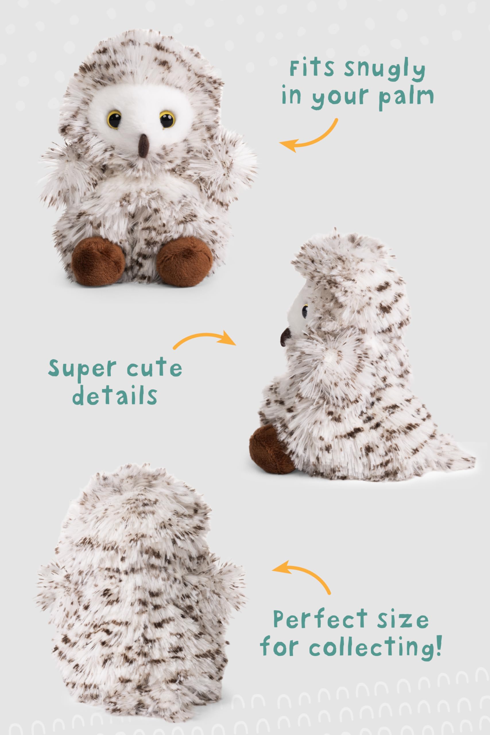 Living Nature LITTLE Snugglies Woodland Owl Animal Plush, 16 cm - Image 3