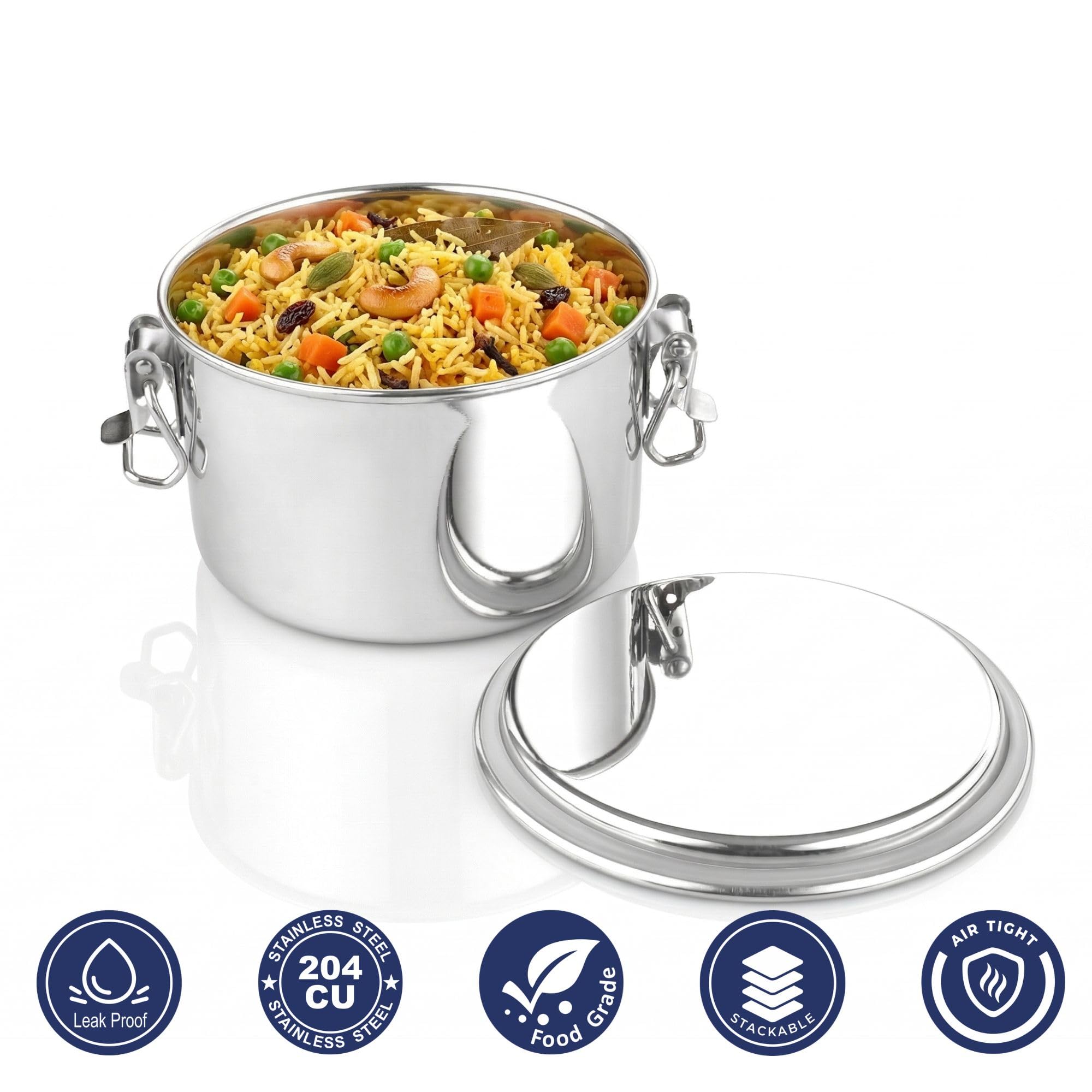 PDDFALCON Stainless Steel Lunch Box - Leakproof & Airtight -6