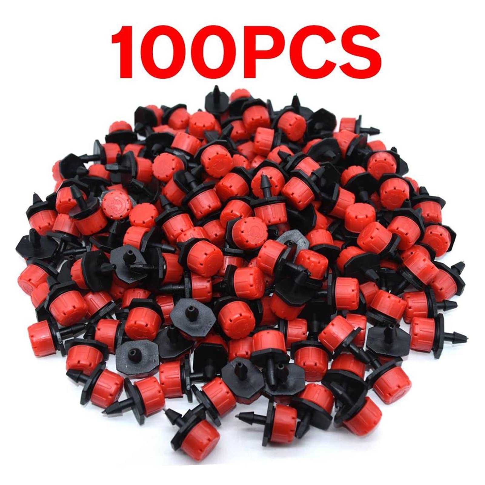 Zestaw do nawadniania kropelkowego 5 M-50 m nawadnianie kropelkowe do ogrodu DIY system nawadniania mikrokropelkowego 4-kierunkowy wąż rozdzielający akcesoria do zakraplacza (kolor: KSL01-002-100 szt.)