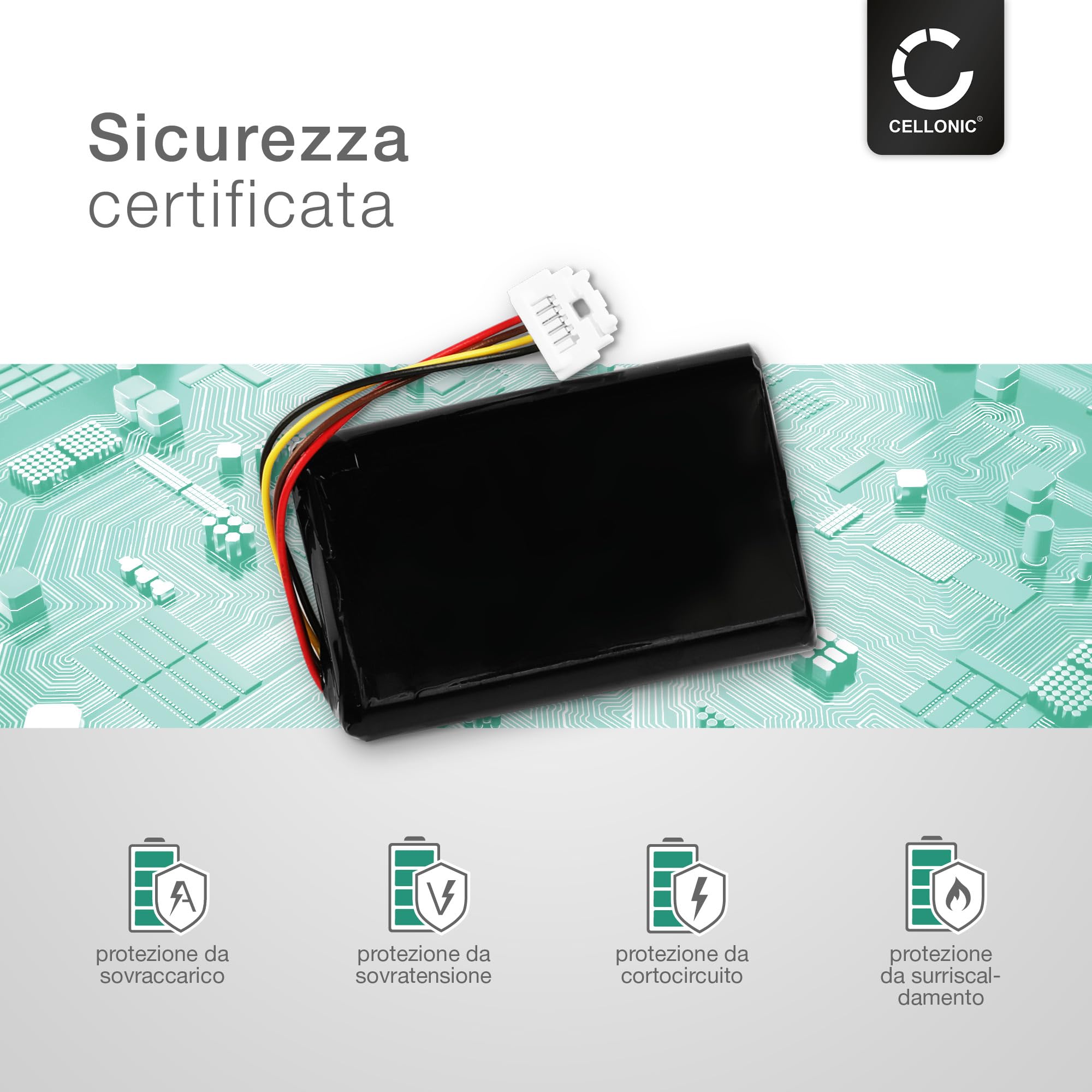 CELLONIC 1x Batteria per Navigatore GPS Compatibile con Garmin Zumo 590LM, Zumo 595LM, Zumo 595, 010-12110-003 – (1800mAh, 3.7V)
