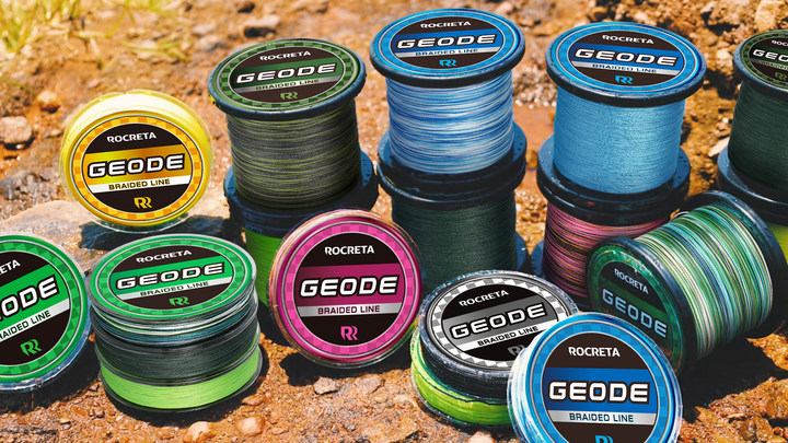 ROCRETA Geode Braided Fishing Line, Super Strong Power Braid Lines for Saltwater and Freshwater Fish 8lb, 150yds,Black : Sports & Outdoors