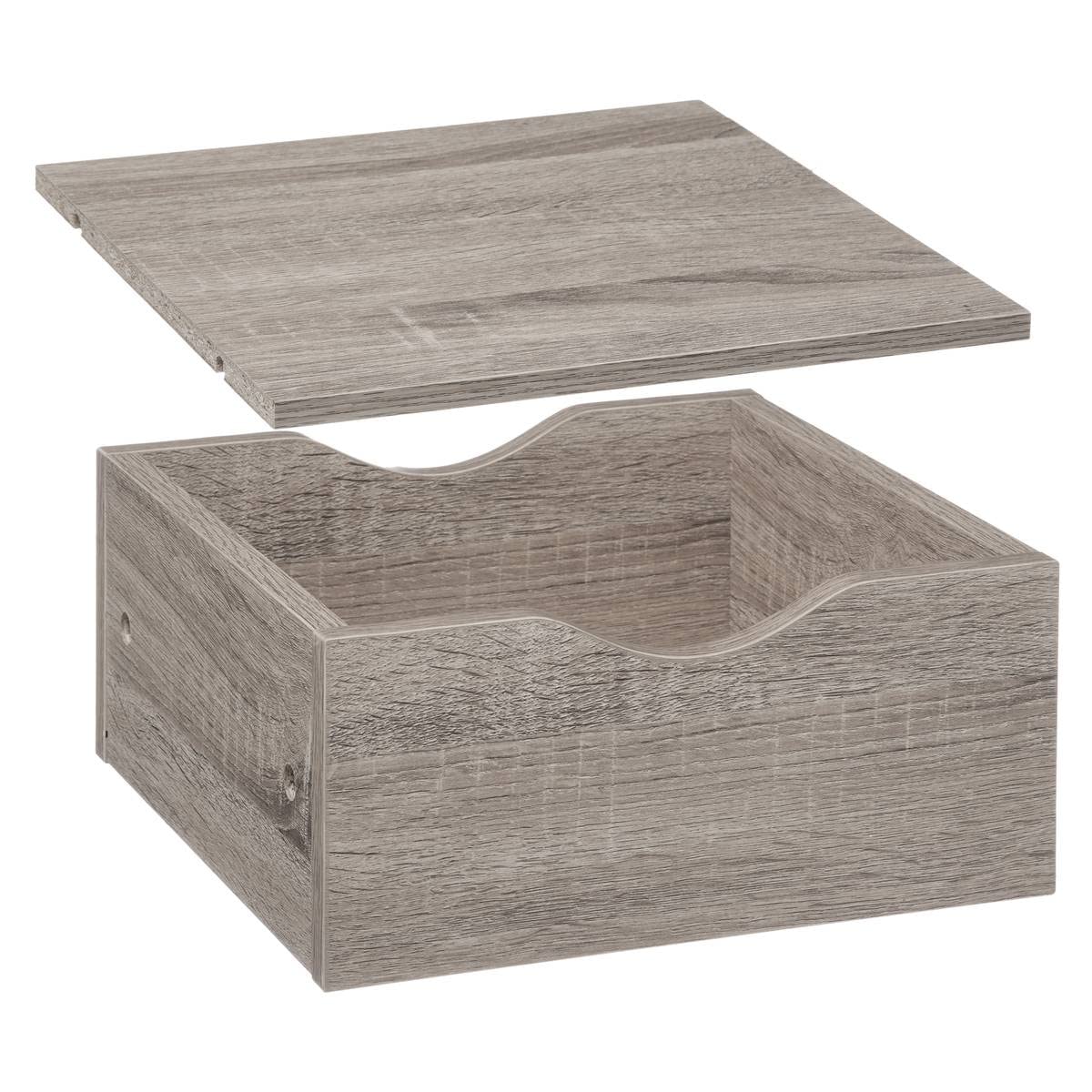 Meuble Mix n modul 5five tiroir et étagère 31cm effet chêne gris bois de rangement maison