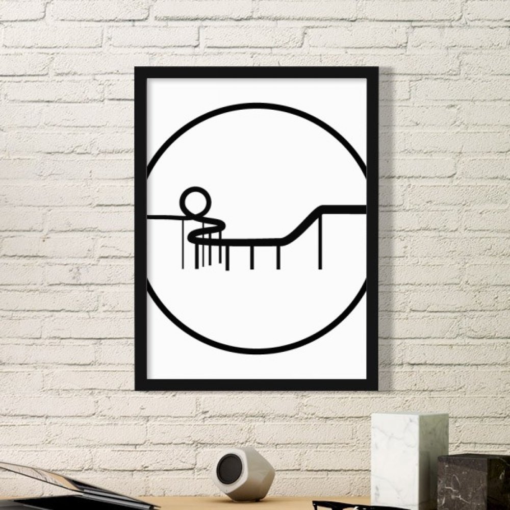 Stickers muraux roller coaster et petit cadre pour masquer mur blanc vide