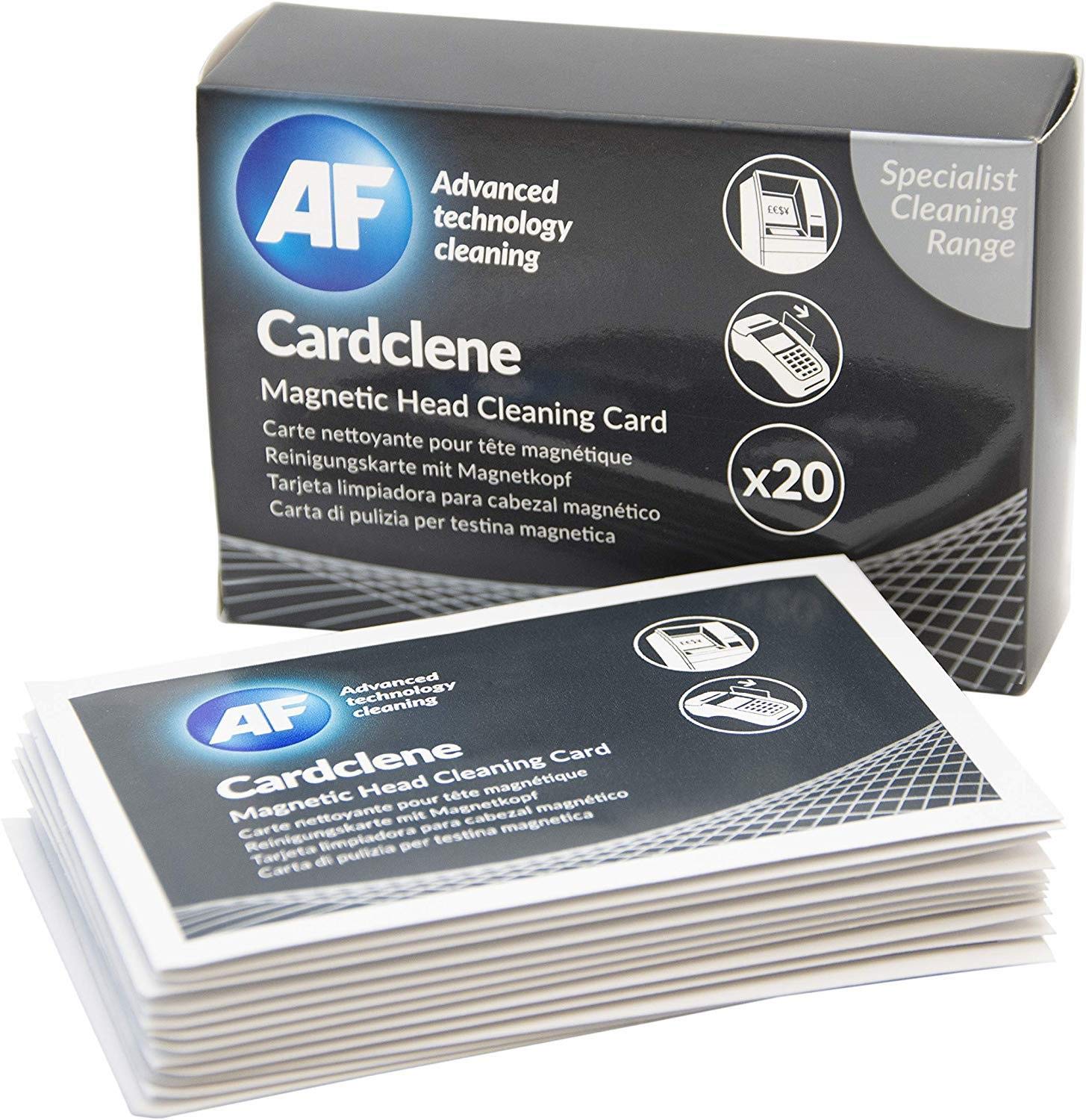 AF Bte de 20 Cardclene Carte Nettoyante pour Tête Magnétique