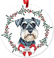 Vista 11 de Adorno personalizado de Border Collie para árbol de Navidad, regalos personalizados con nombre de mascota para amantes de los perros, decoración