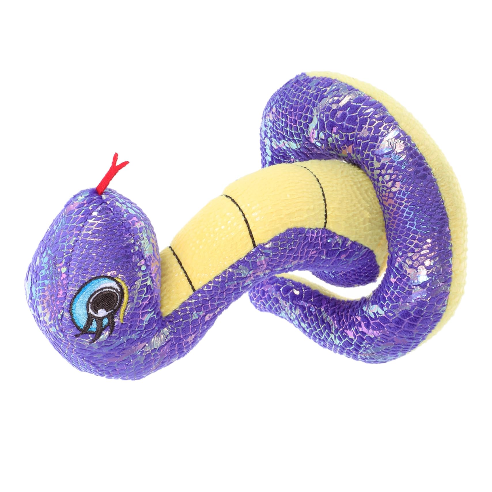 Amosfun Giant Snake Plush Realistic Curling Design Soft Cozy Plushie for Birthday for Unique Cartoon Style Purple Color
