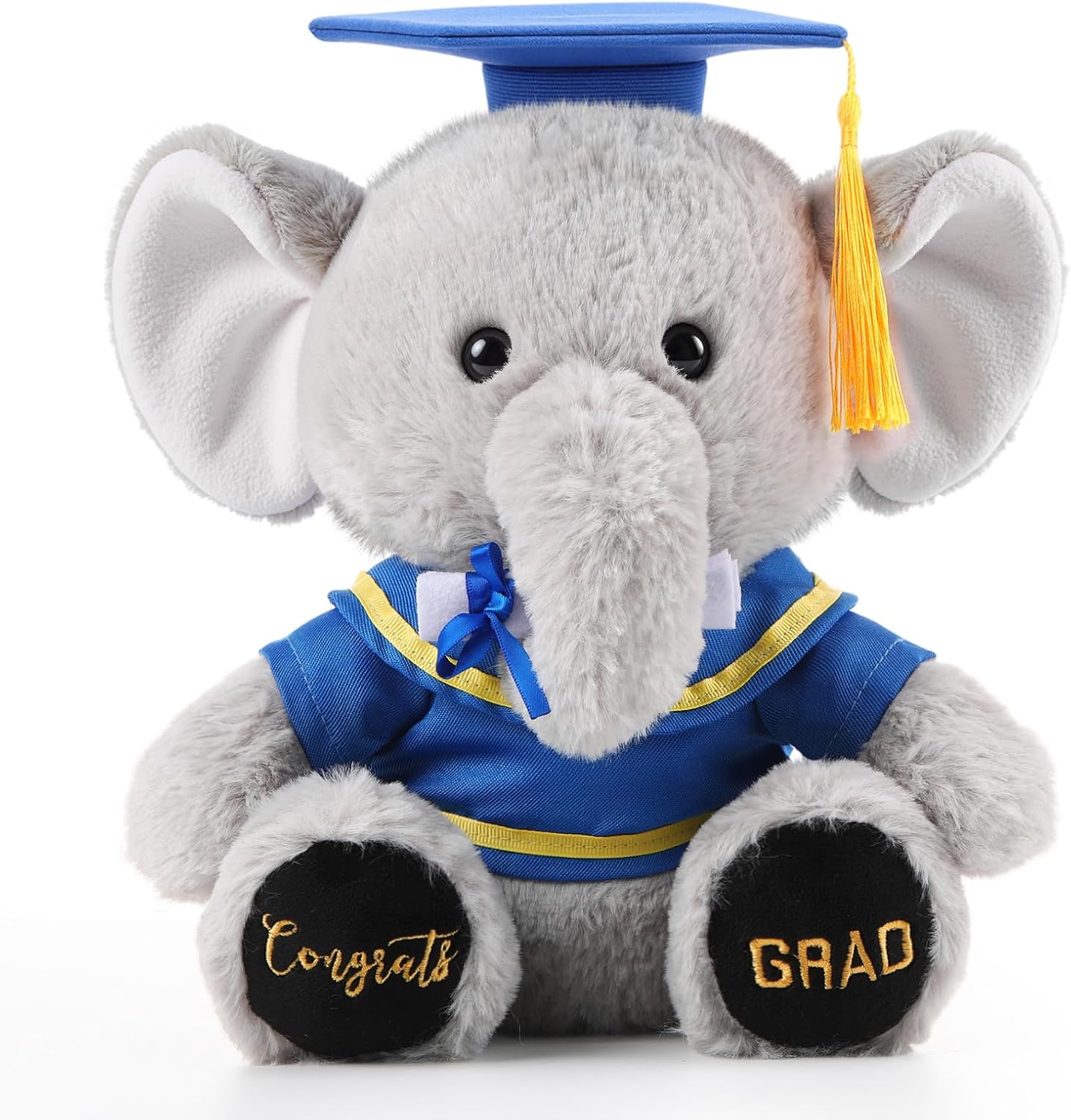 HyDren 10 Inch 2026 Graduation Elephant Plush Stuffed Animal Kindergarten Graduation with Diploma Tassel Cap Embroidery Blessing Preschool Kindergarten Gift for Friend Relatives(Pink)