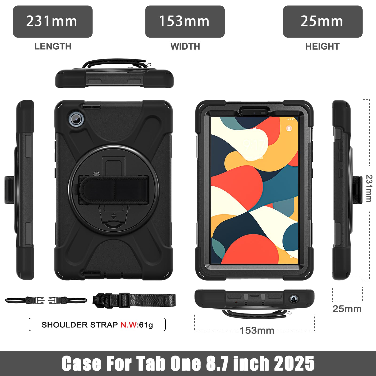 Rantice Case for Lenovo Tab One 8.7 inch 2025 / Lenovo Tab K9
