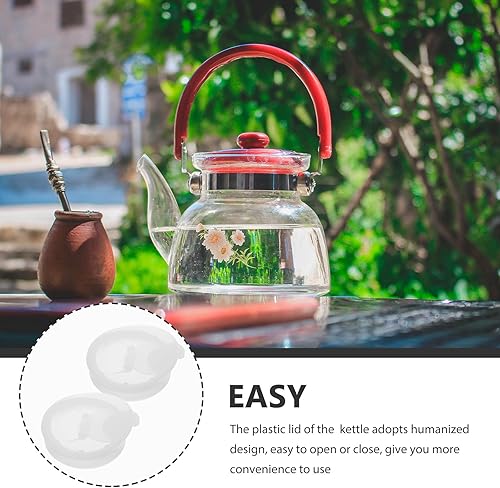Miniatura 5 de Tapa de jarra de agua de 2.67 pulgadas, 2 tapas de jarra de vidrio, tapas de plástico para botellas de agua, jarra de vidrio, jarra de bistró, tapa