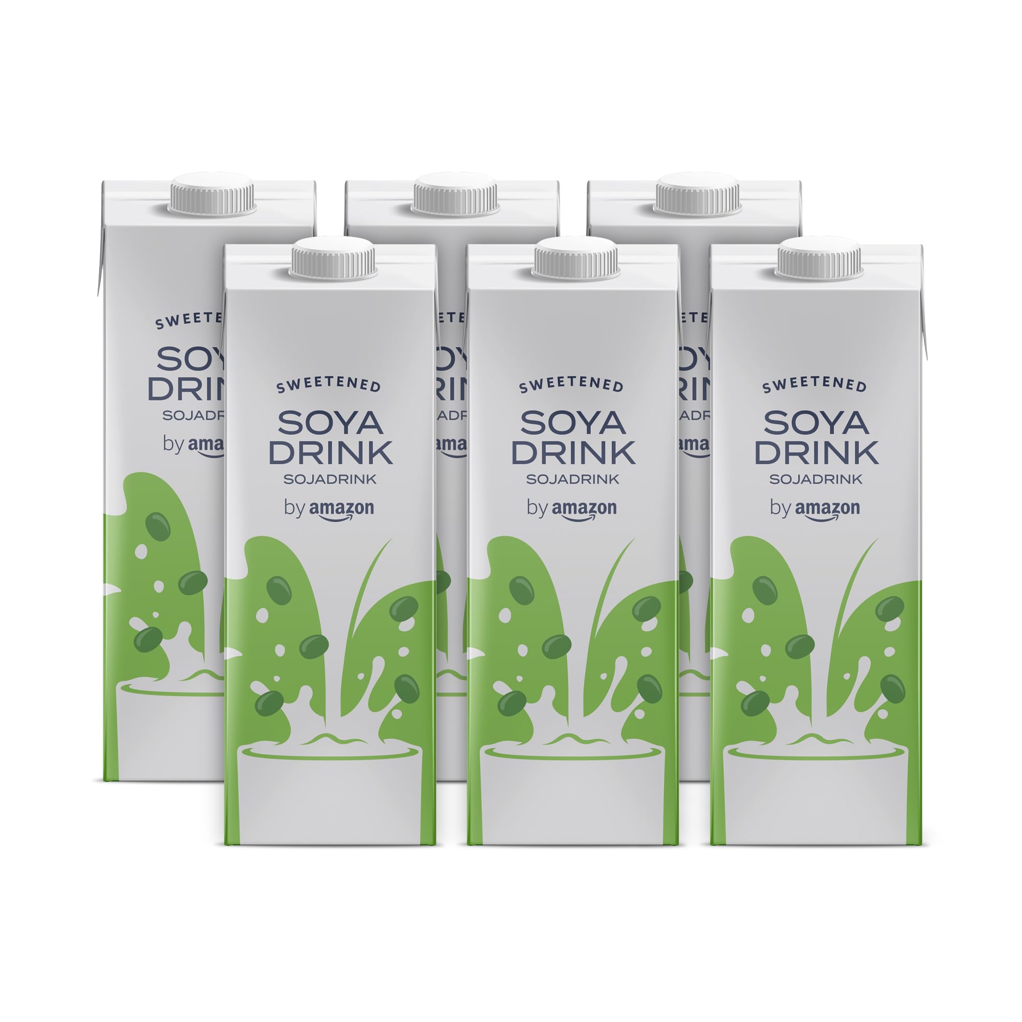 by Amazon Sweetened Soya Drink, 6 x 1L, Vegan, with added vitamins