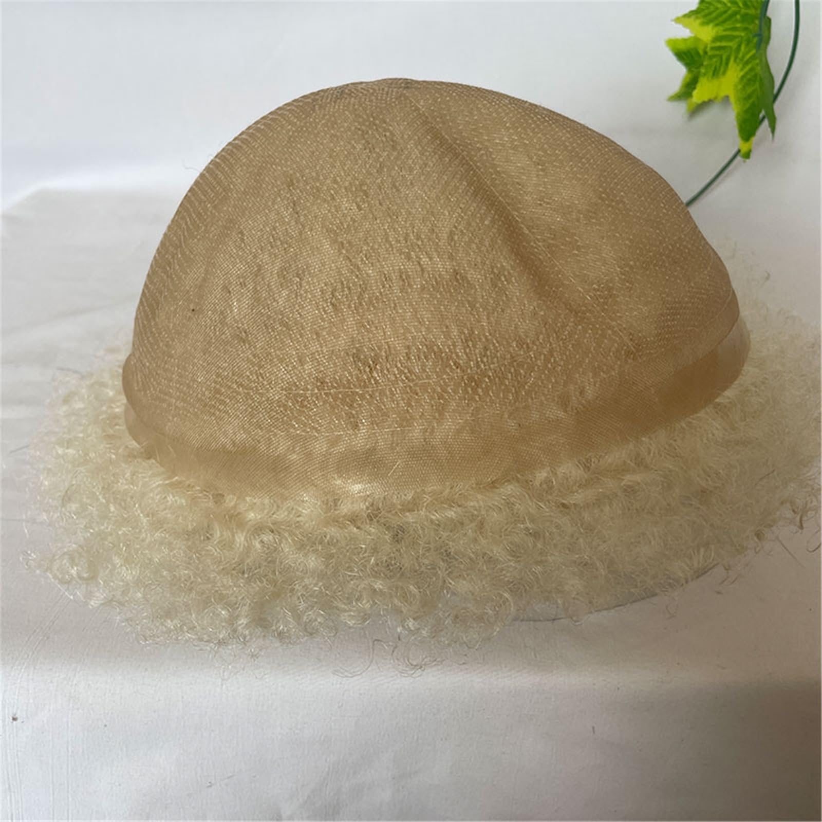 Męski tupet, afro Wave Curly, dla mężczyzn, z prawdziwych włosów, system zastępczy, pełna koronka, 6 cali (613 kolor)