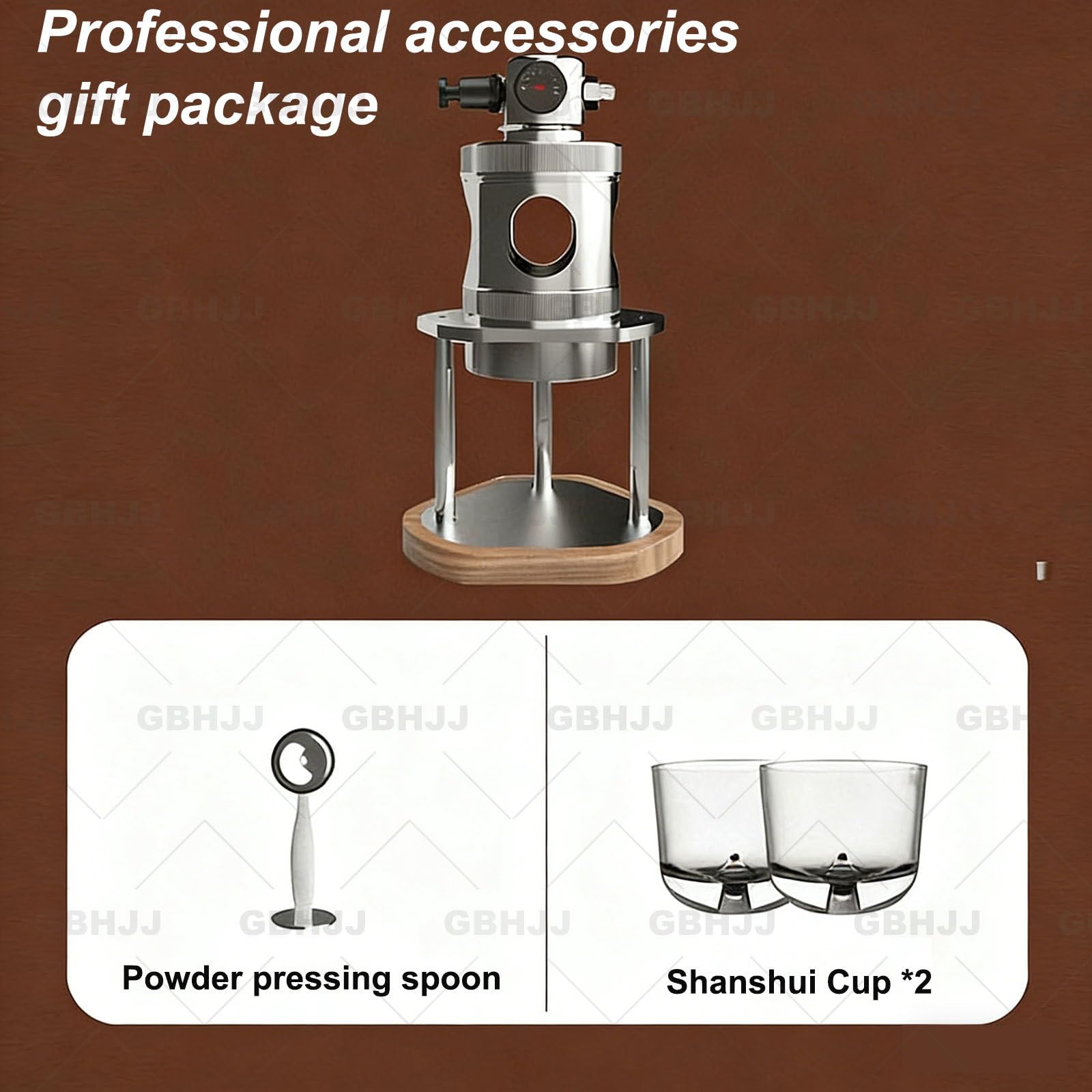 Cafetera neumática de 58 mm con manómetro, máquina de café manual desmontable para el hogar, camping y viajes