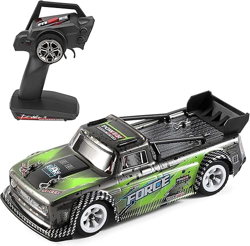 Auto a control remoto escala 1/28, camión RC todoterreno, grado pasatiempo, 18.6 mi/h, velocidad rápida, vehículo RC con luces y chasis de metal,