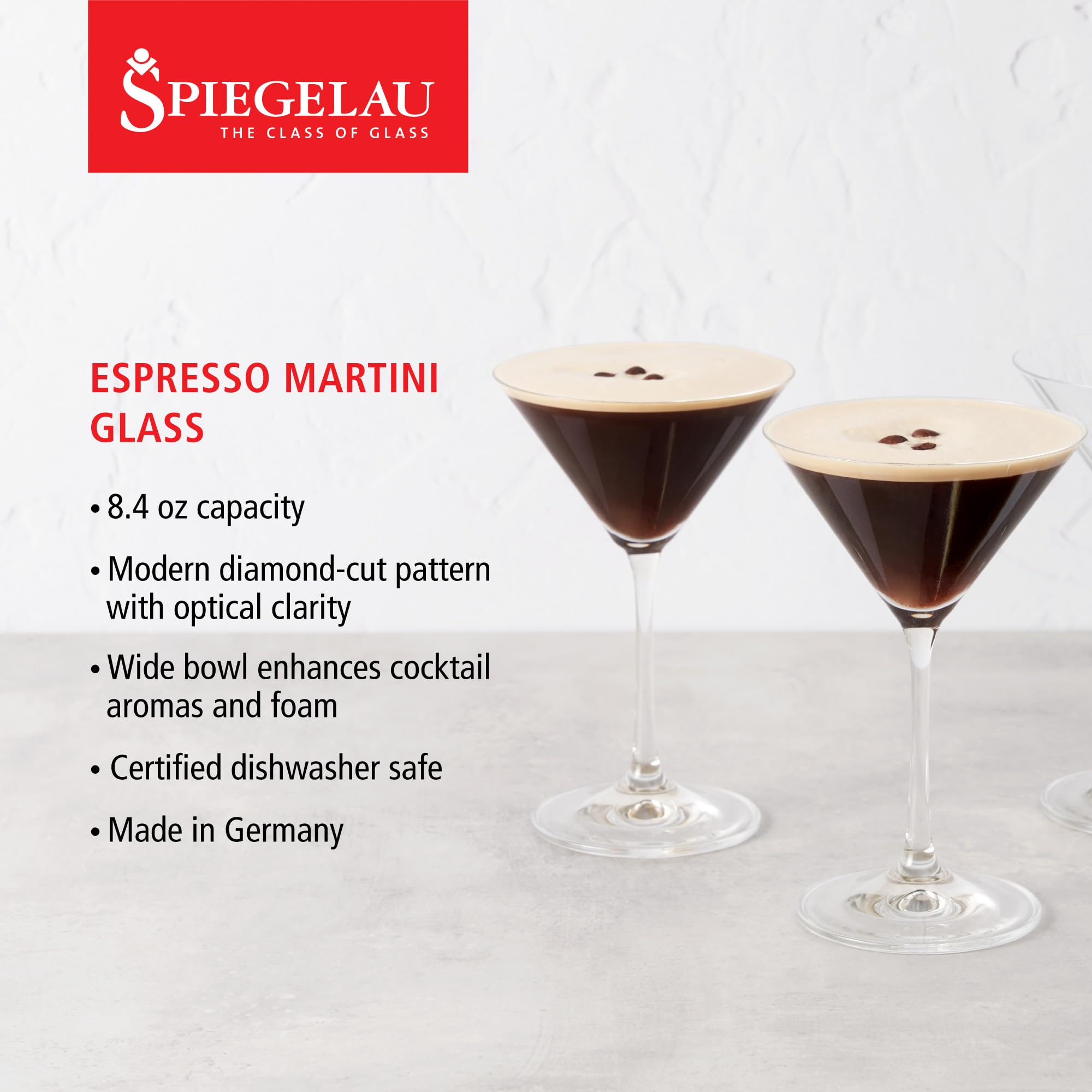 Spiegelau 4450194 - Set di 4 bicchieri da cocktail in cristallo, 220 ml, colore: Trasparente