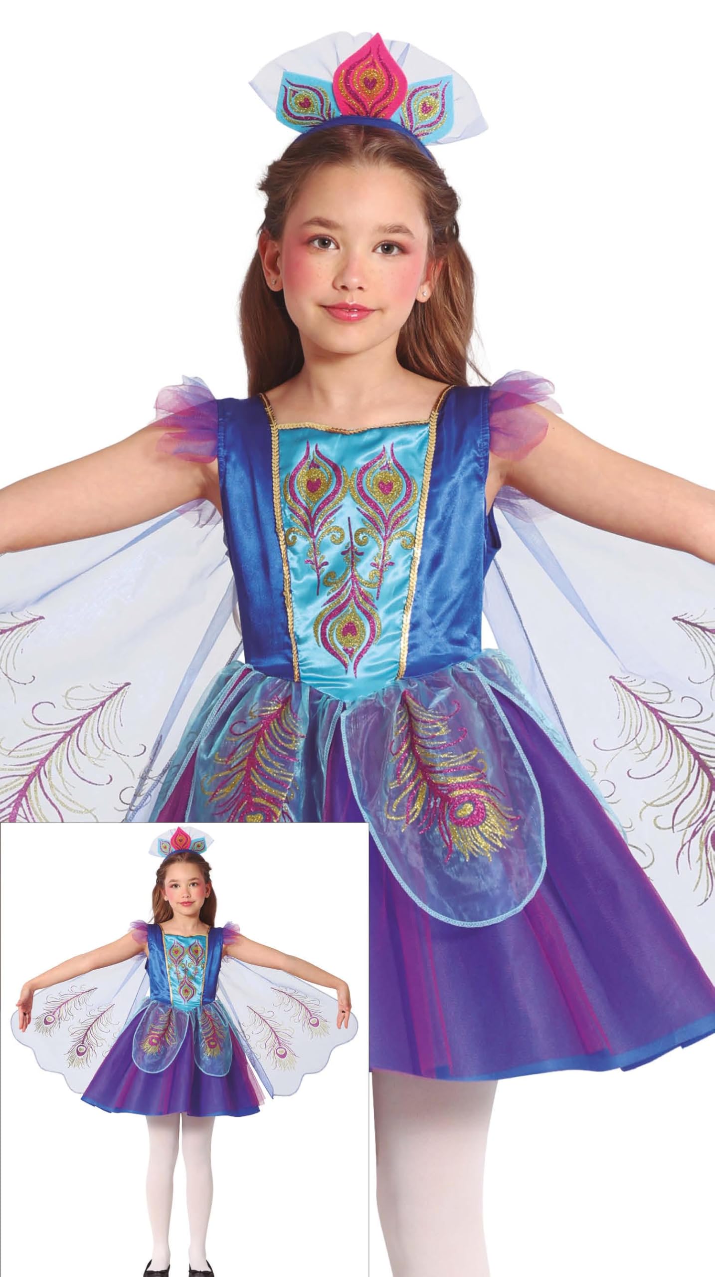 FIESTAS GUIRCA 78529 Costume, Purple Blue, 7-9 años