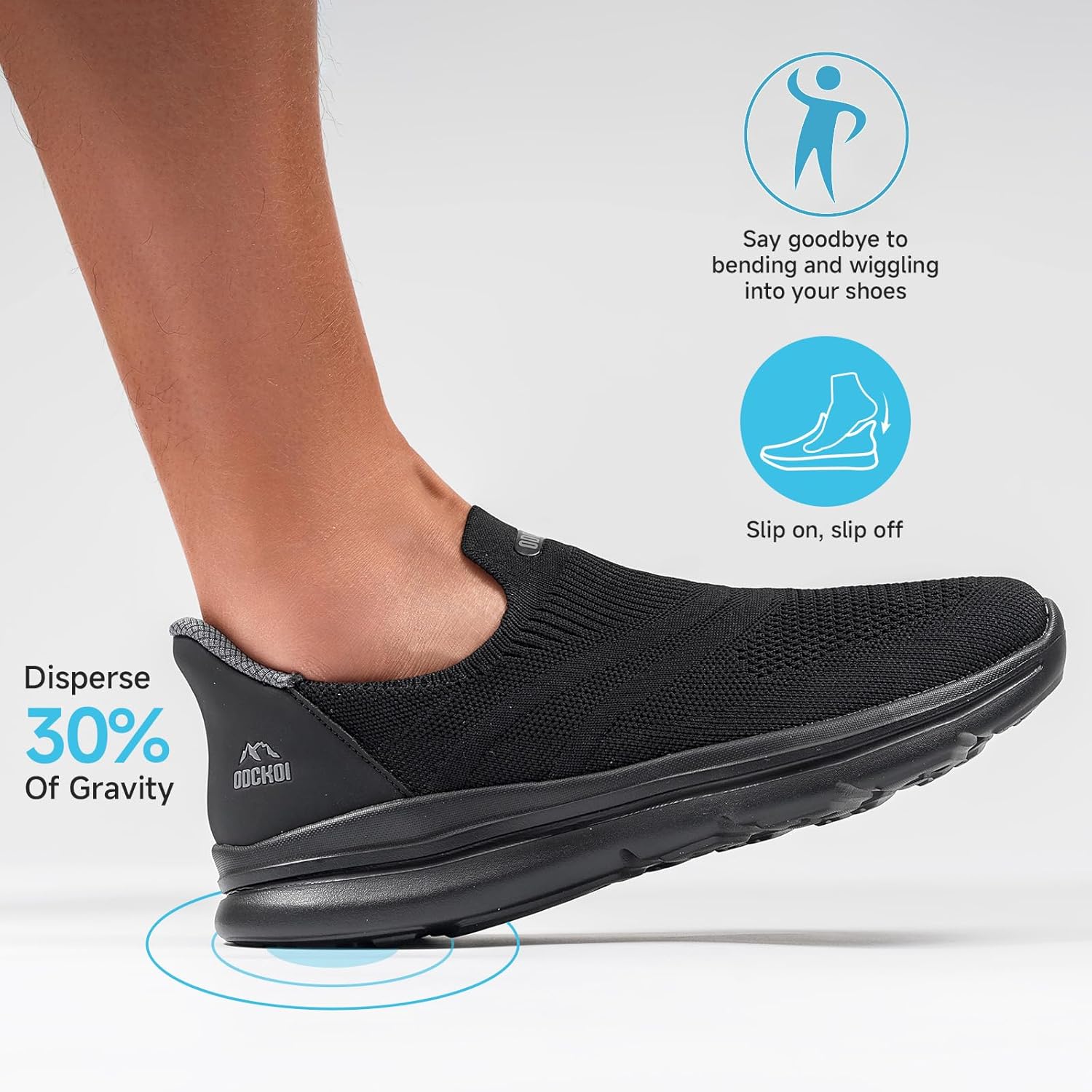 المتطور - حذاء رياضي سهل الارتداء بدون رباط للرجال من اودكوي، ... - view 4