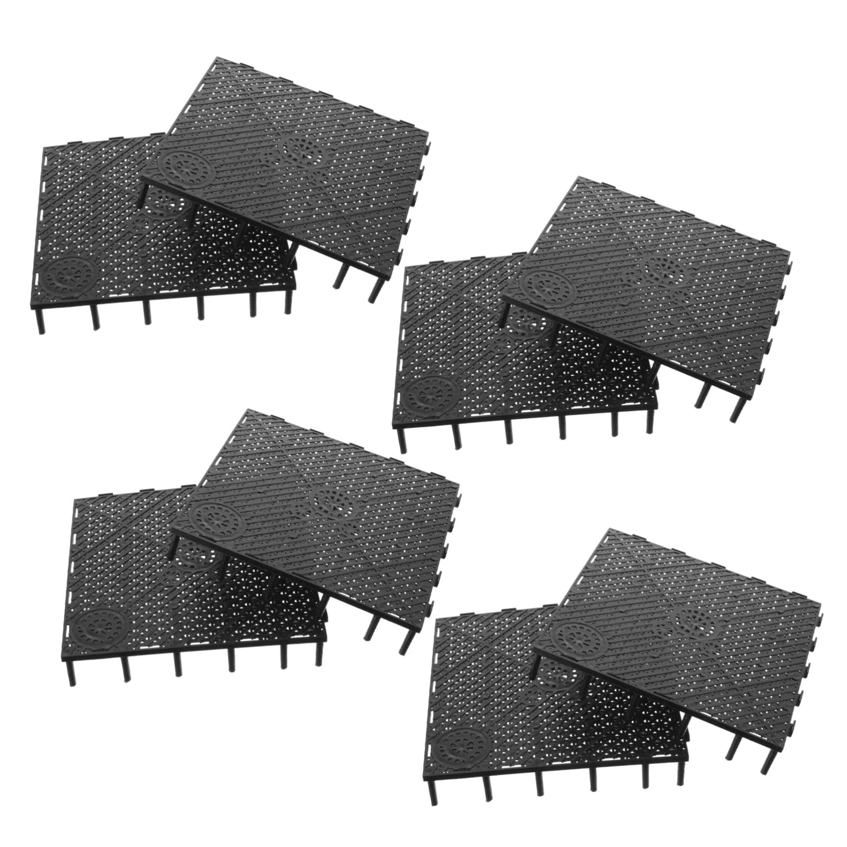 GALPADA 20 Placas de Filtro de Fondo para Acuario de PVC Negro Empalme, Buena Permeabilidad al Agua y Fácil Instalación para Acuarios y Cría de Peces