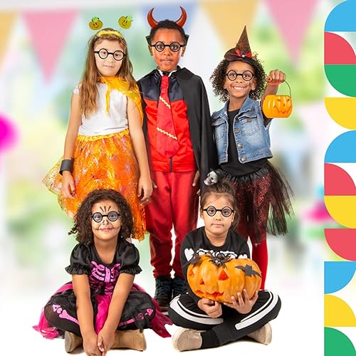 Miniatura 6 de Dazzling Toys Harry Potter Glasses Set of 48 Round Black Wizard Eyeglasses, Cute Costume Accessories For Boys & Girls