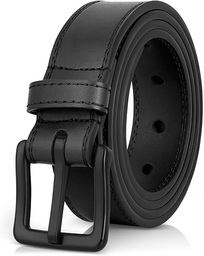 ITAY - Cinturón de cuero hipoalergénico sin metal TSA, sin níquel, cinturón no metálico, cinturones TSA resistentes para el aeropuerto para hombre