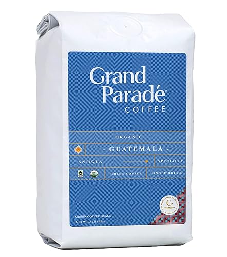 Café Grand Parade, 3 libras de granos de café verdes orgánicos sin tostar Guatemala Antigua, arábica de especialidad baja en ácido, comercio justo