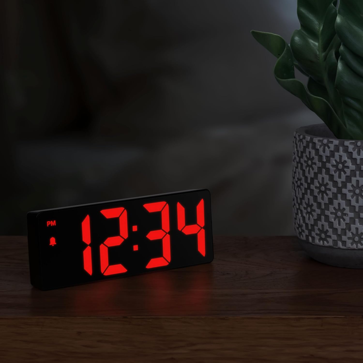 Equity 617-546 2" Red LED Digital Alarm Clock with Indoor Temperature