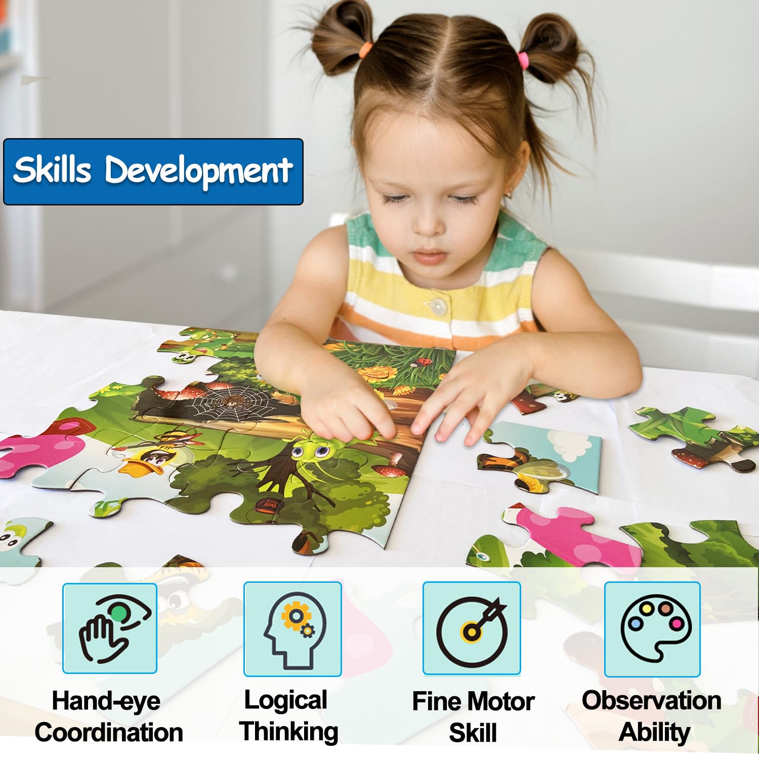 GIANT FLOOR PUZZLE ジグソーパズル　2箱セット Amazon.com: Jumbo Floor Puzzle for Kids, Large Jigsaw