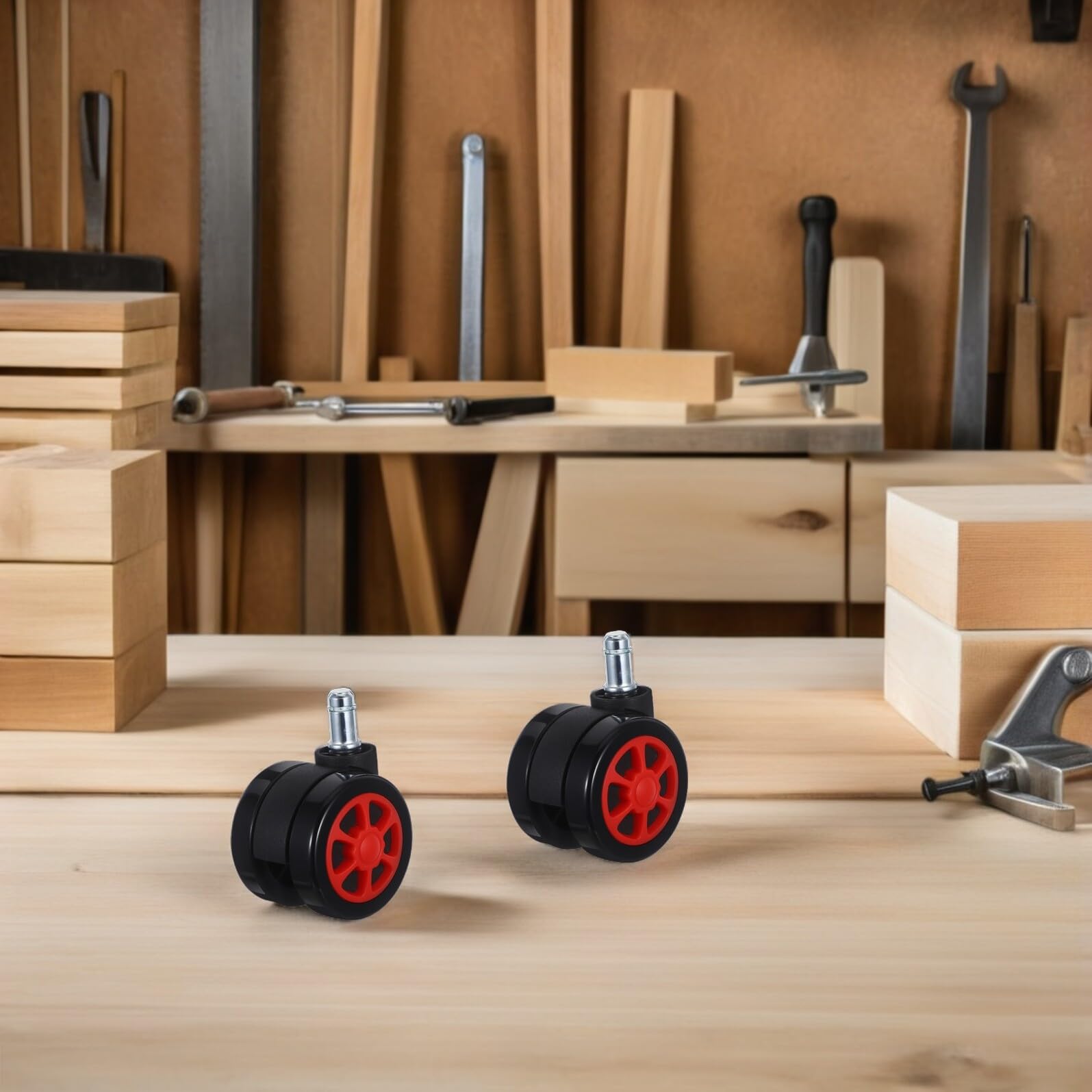 5pcs Biuro Krzesło koła jezdne Zamienny płynne toczenie do podłogi drewniane Dom Biuro Desk kółka do krzeseł