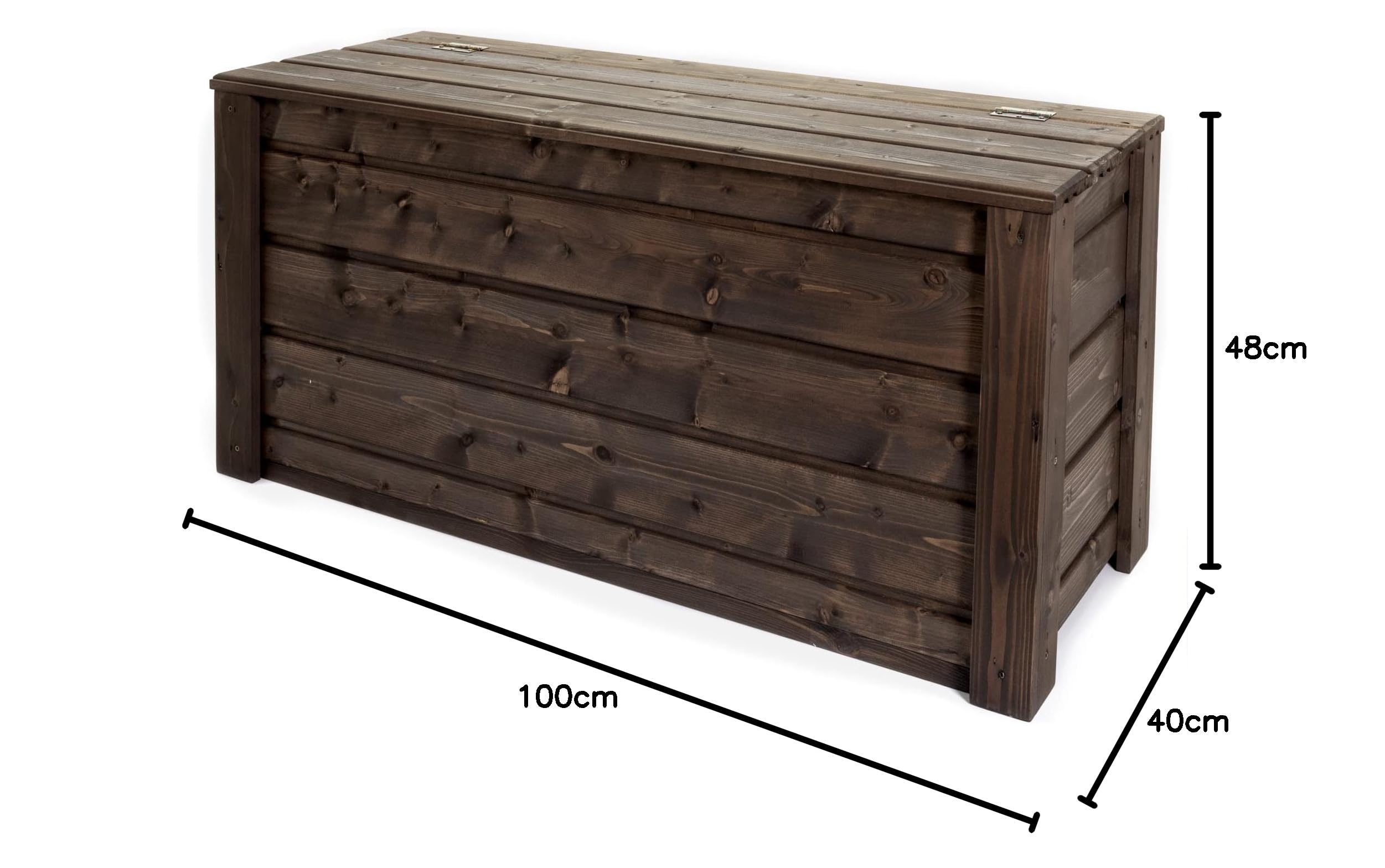 Gartentruhe Holz Truhe Garten Aufbewahrung Truhenbank Auflagebox mit Innenfolie | Flair TF-100 Palisander